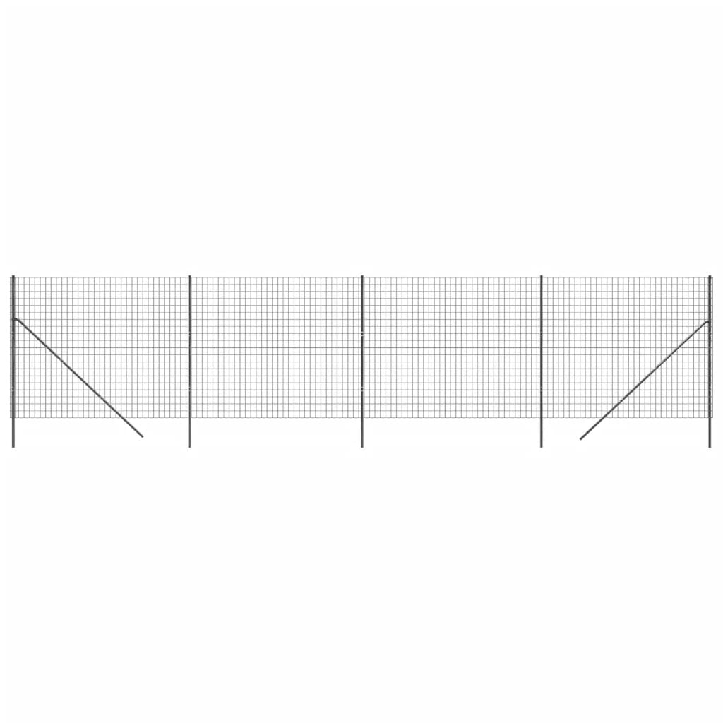 Vidaxl Wire Mesh FET 1,4x10 M galvanisert stål Antracitt -farget