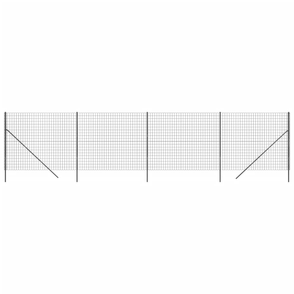 Vidaxl Maschendrahtzaun 1,8x10 m verzinkter Stahl Anthrazit