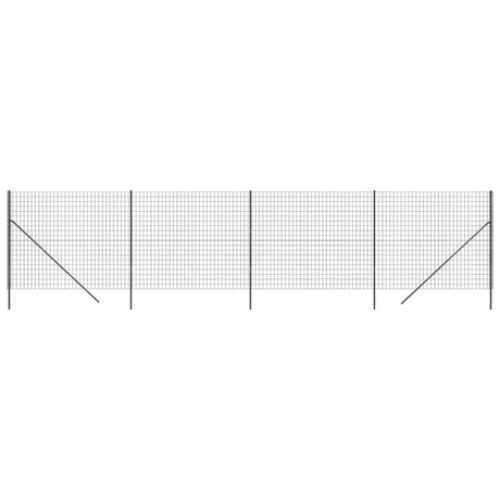 Vidaxxl Maschendrahtzaun 2x10 m verzinkter Stahl Anthrazit