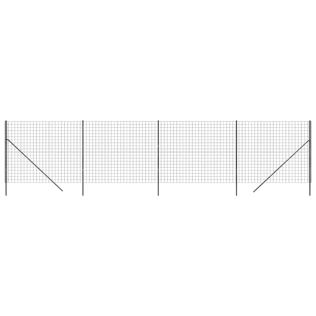 Vidaxl Maschendrahtzaun 1,4x10 m verzinkter Stahl Anthrazit
