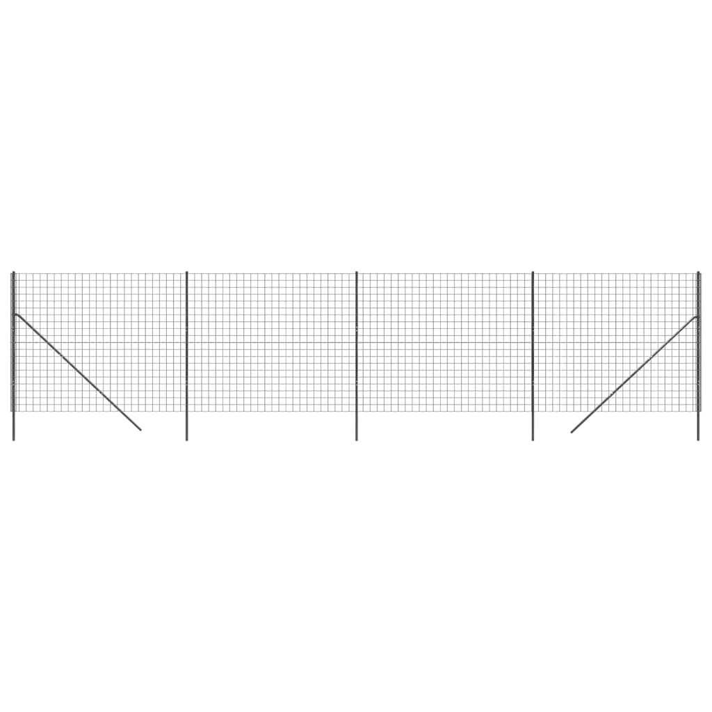 Vidaxl Wire Mesh Fet 1,4x10 M Galvaniseret stål Antracit -farvet