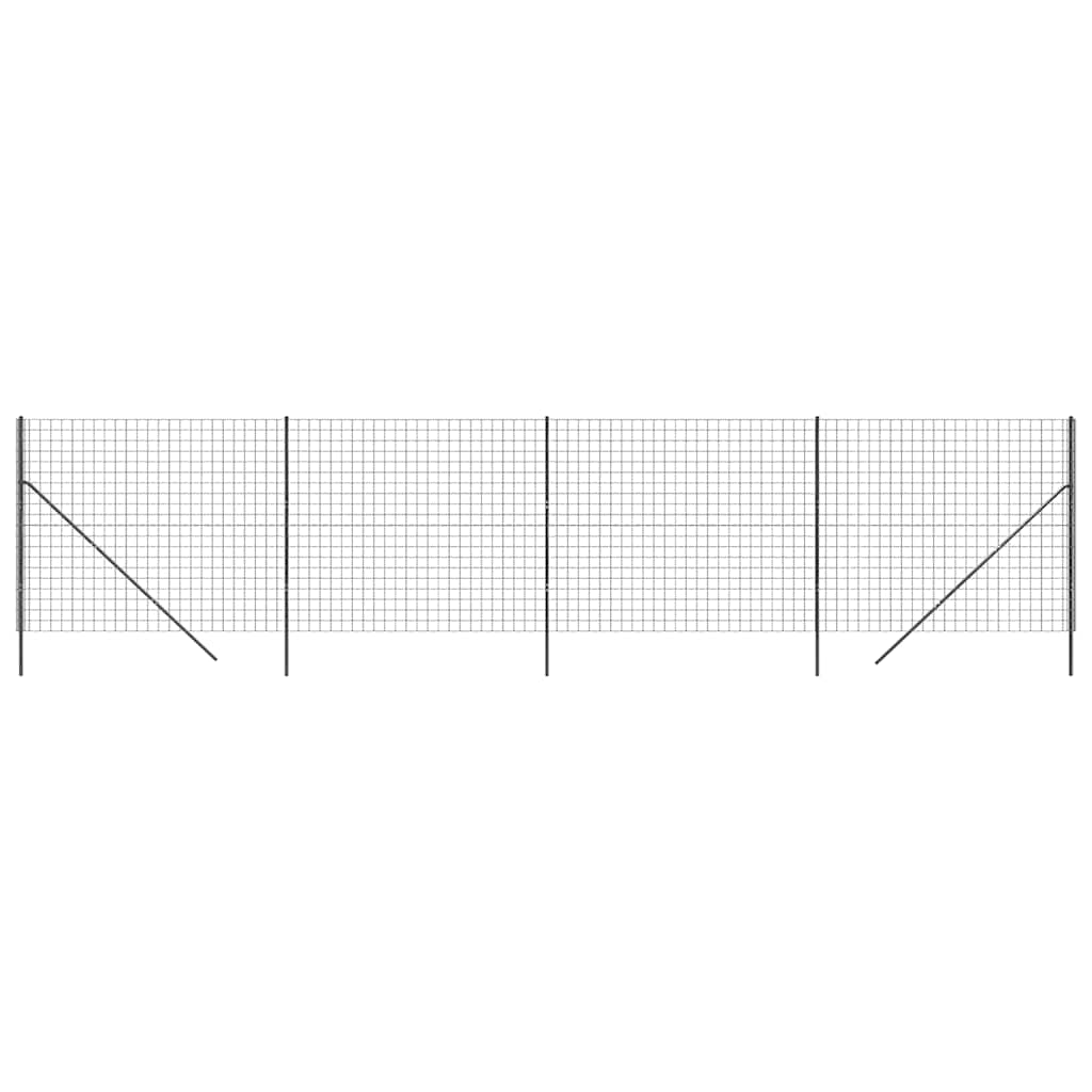 Vidaxl Maschendrahtzaun 1,6x10 m verzinkter Stahl Anthrazit