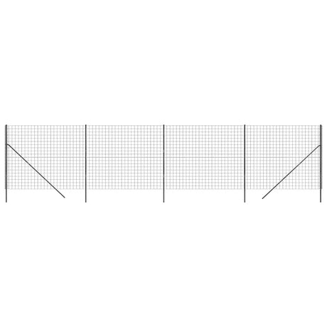 Vidaxl Maschendrahtzaun 1,6x10 m verzinkter Stahl Anthrazit