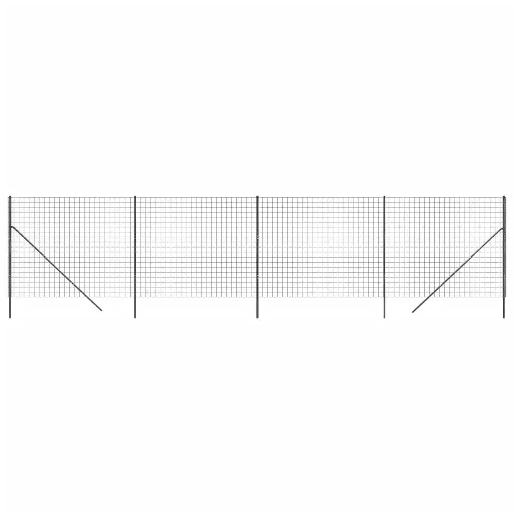 Vidaxl Maschendrahtzaun 1,8x10 m verzinkter Stahl Anthrazit