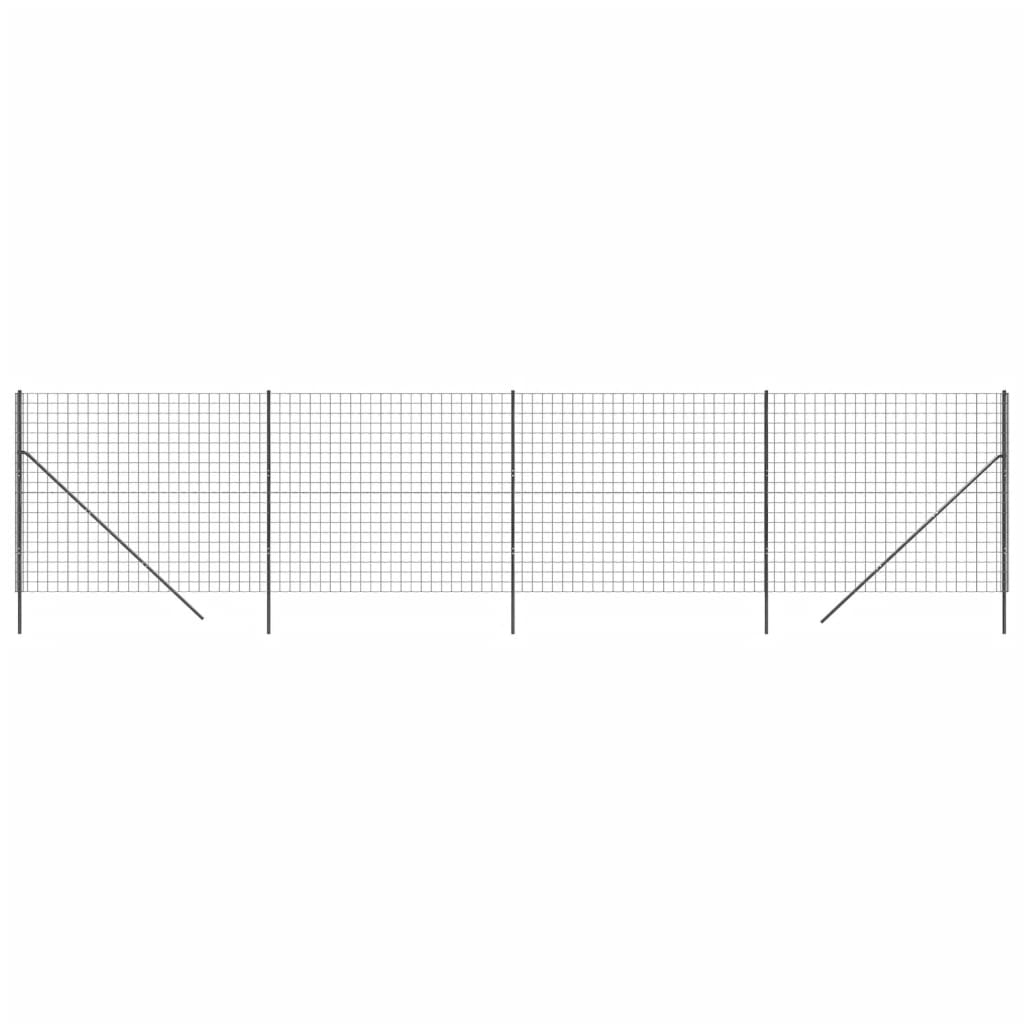 Vidaxl Mesh Mesh FET 1.8x10 M de acero galvanizado antracita