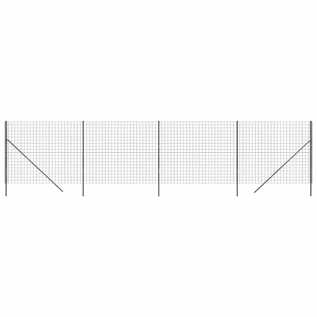 Vidaxl Maschendrahtzaun 2,2x10 m verzinkter Stahl Anthrazit