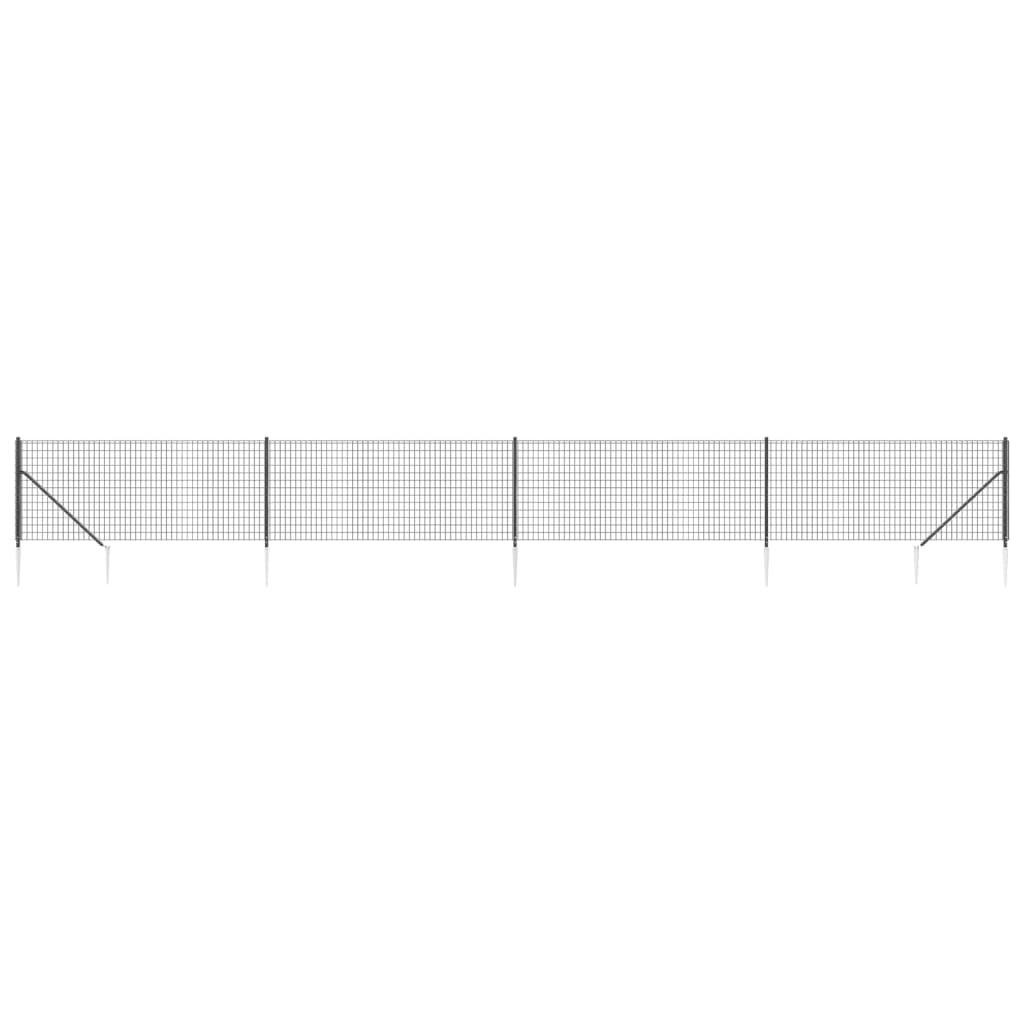 Vidaxl Maschendrahtzaun mit Erdankern 1x10 m Anthrazit