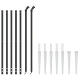 Vidaxl Maschendrahtzaun mit Erdankern 1x10 m Anthrazit