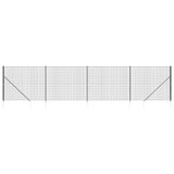 Vidaxl Wire Mesh Fet med malede ankre 1,8x10 m Antracit -farvet