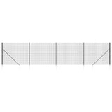 Vidaxxl Maschendrahtzaun mit Erdankern 2,2x10 m Anthrazit
