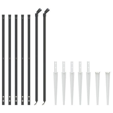 Vidaxl Maschendrahtzaun mit Erdankern 1x10 m Anthrazit