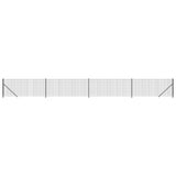 Vidaxxl Maschendrahtzaun mit Flansch 1,1x10 m Anthrazit