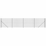 Vidaxxl Maschendrahtzaun mit Flansch 1,8x10 m anthrazitfarben
