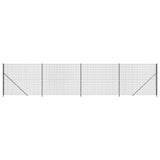 Vidaxxl Maschendrahtzaun mit Flansch 2x10 m anthrazitfarben