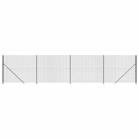 Vidaxxl Maschendrahtzaun mit Flansch 2,2x10 m anthrazitfarben