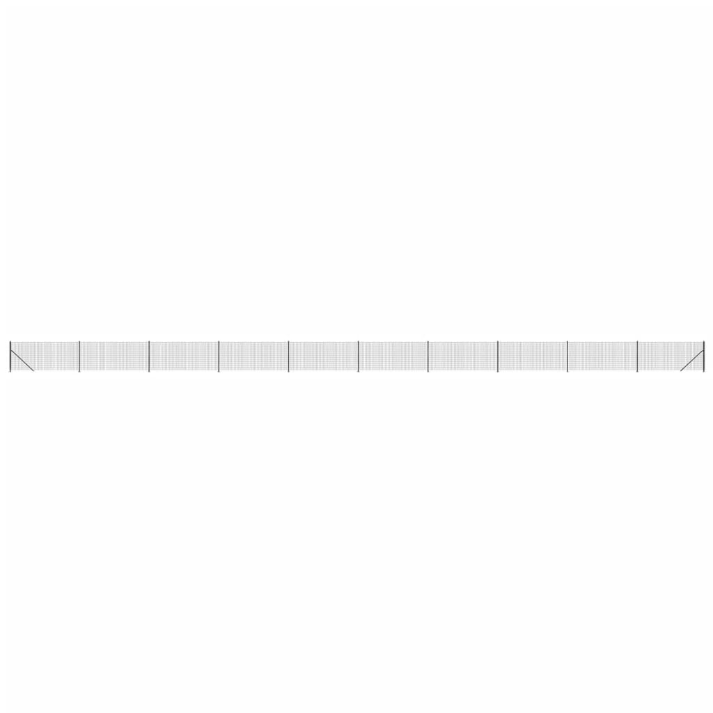 Vidaxl -Drahtgitterzaun mit Flansch 0,8 x 25 m Anthrazitfarbe