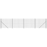 Vidaxxl Maschendrahtzaun mit Flansch 1,4x10 m Anthrazit