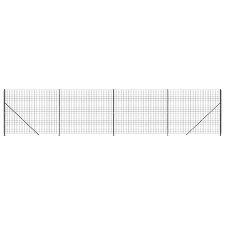 Vidaxxl Maschendrahtzaun mit Flansch 1,4x10 m Anthrazit