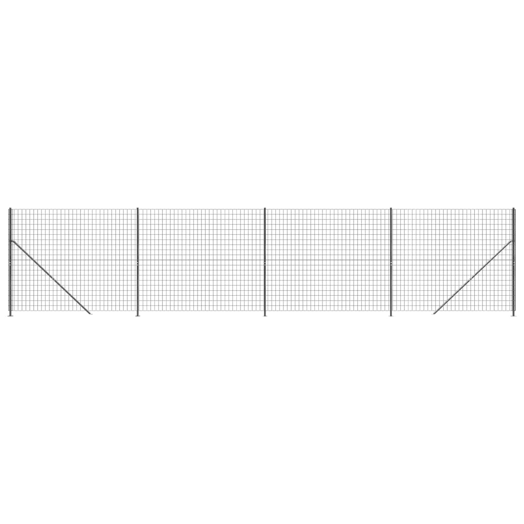 Vidaxl Wire Mesh Fet med flange 1,6x10 m antracit -farvet