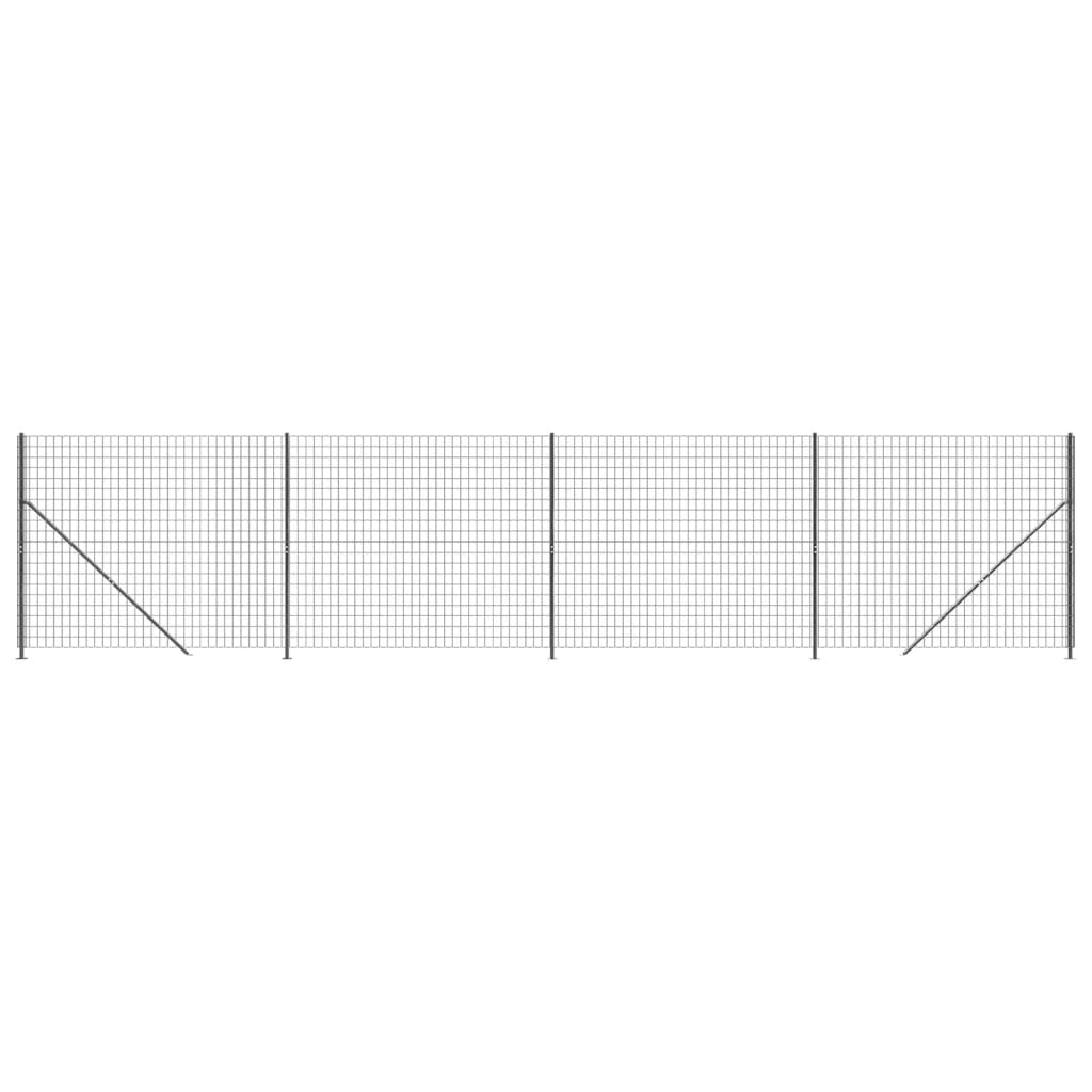 Vidaxl Wire Mesh FET med flens 2x10 m Antracitt -farget