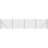Vidaxxl Maschendrahtzaun mit Flansch 2,2x10 m Anthrazit
