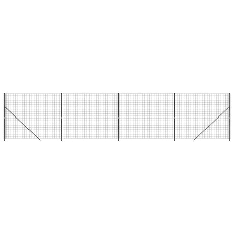 Vidaxxl Maschendrahtzaun mit Flansch 1,4x10 m Anthrazit
