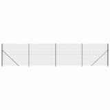 Vidaxxl Maschendrahtzaun mit Flansch 1,6x10 m Anthrazit