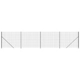 Vidaxxl Maschendrahtzaun mit Flansch 2x10 m Anthrazit