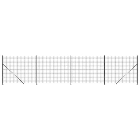 Vidaxxl Maschendrahtzaun mit Flansch 2x10 m Anthrazit