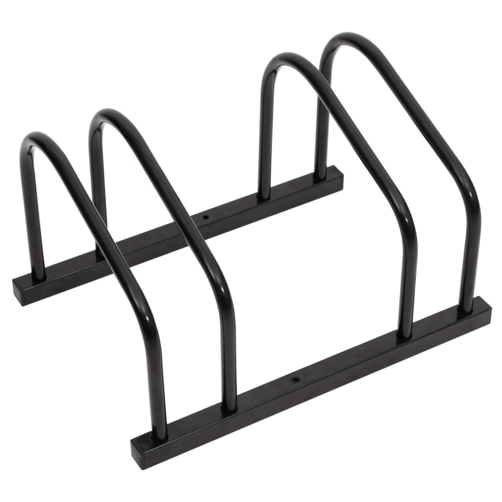 Vidaxl Rack para bicicletas para 2 bicicletas de acero negro