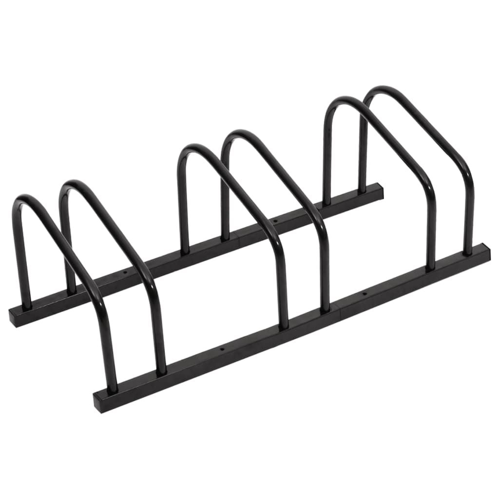 Vidaxl bicycle rack for 3 bikes steel black