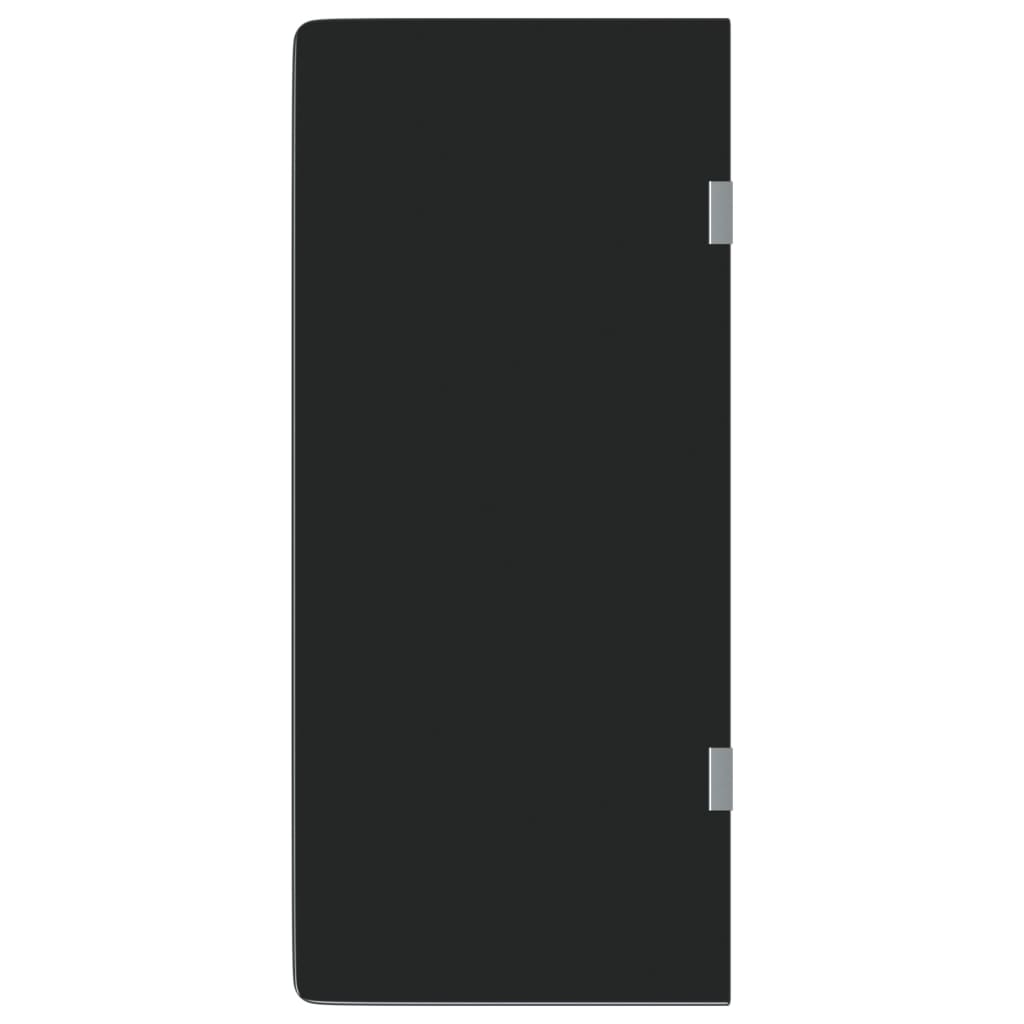 VidaXL Urinal-Trennwand zur Wandmontage, 90 x 40 cm, gehärtetes Glas, schwarz