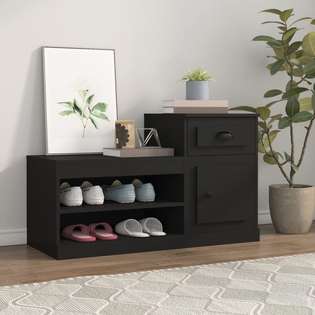 Vidaxx Schuhschrank 100x42x60 cm lackiertes Holz schwarz