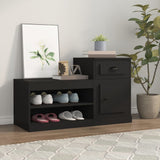 Vidaxl Shoe cabinet 100x42x60 cm Properted Wood Black