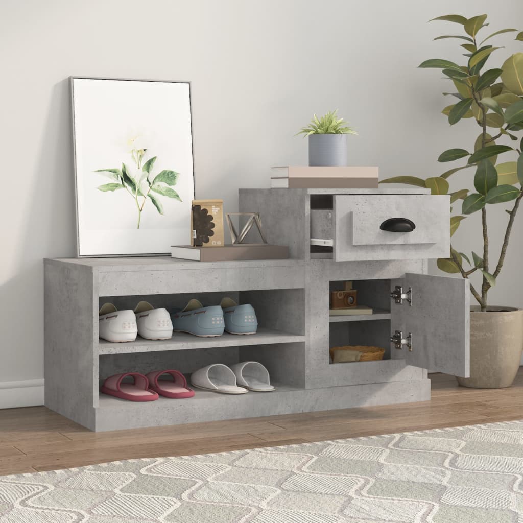 Vidaxx Schuhschrank 100x42x60 cm Holzwerkstoff betongrau