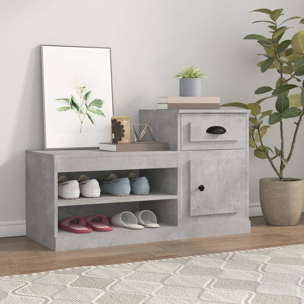 Vidaxx Schuhschrank 100x42x60 cm Holzwerkstoff betongrau