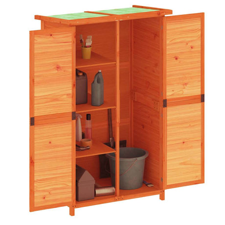 Vidaxx Gartenhaus 83x57x140 cm massives Kiefernholz braun