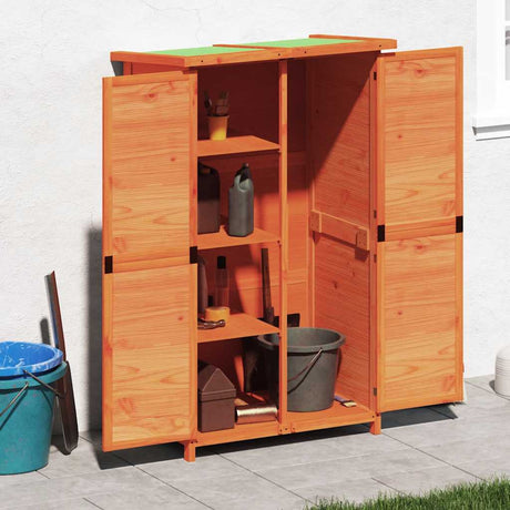 Vidaxx Gartenhaus 83x57x140 cm massives Kiefernholz braun