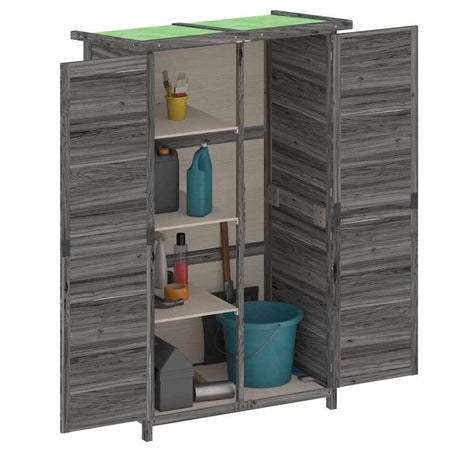 Vidaxx Gartenhaus 83x57x140 cm massives Kiefernholz grau