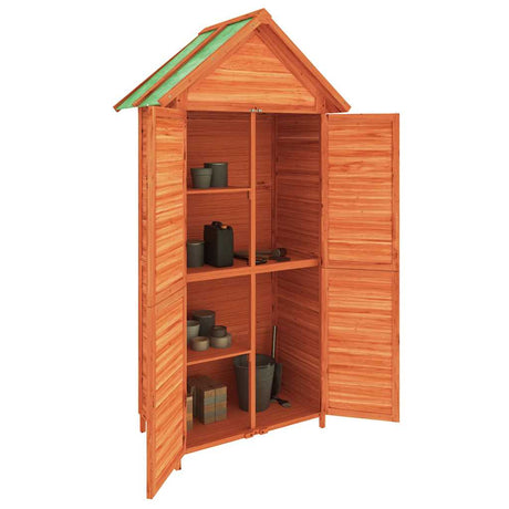 Vidaxx Gartenhaus 89x52,5x175 cm massives Kiefernholz braun