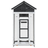 Vidaxx Voliere 91,5x53x170 cm massives Kiefernholz grau
