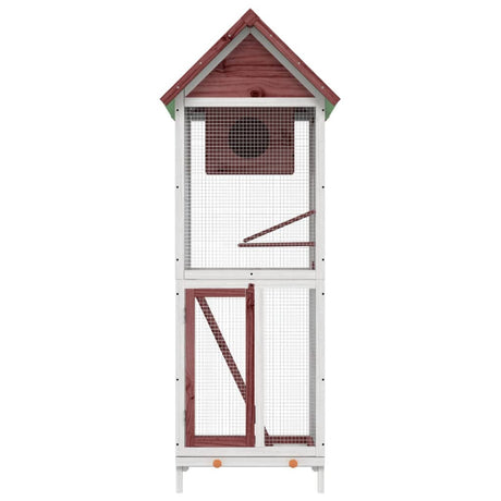 Vidaxx Voliere 60x58,5x160 cm massives Kiefernholz mokkafarben