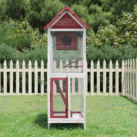 Vidaxx Voliere 60x58,5x160 cm massives Kiefernholz mokkafarben