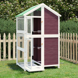 Vidaxl Aviary 97x81x152 cm Solid Pine Mugger -farvet