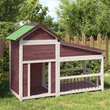 Vidaxxl Hundehütte 143x60,5x109 cm massives Kiefernholz mokkafarben