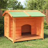 VidaXL Hundehütte 96x87x80,5 cm massives Kiefernholz braun