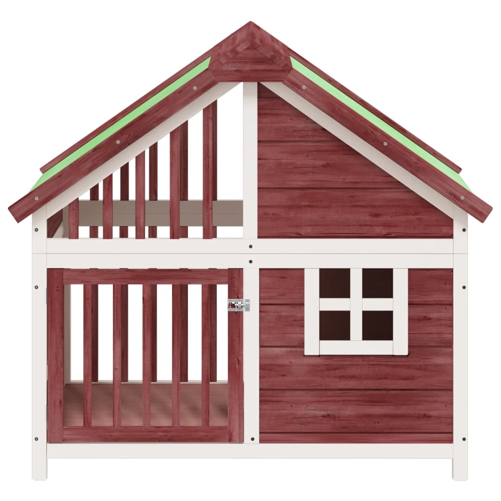 Vidaxxl Hundehütte 96x60,5x87 cm massives Kiefernholz mokkafarben