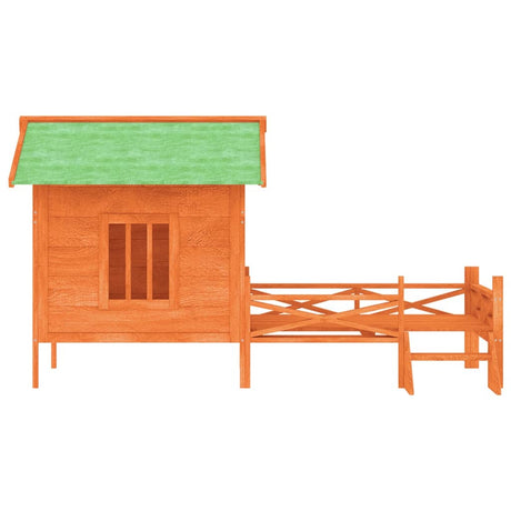 Vidaxxl Hundehütte 159x120x88,5 cm massives Kiefernholz braun