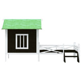 VidaXL Hundehütte 159x120x88,5 cm massives Kiefernholz grau