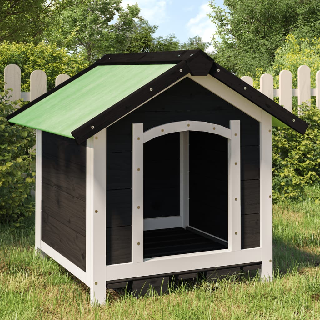 Vidaxl Dog Loft 65x65x61,5 cm stałego sosny szarości